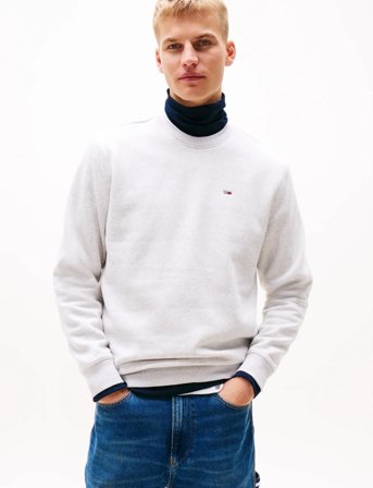 Tommy Jeans Tjm Reg S Flag Crew - Grey - XXL