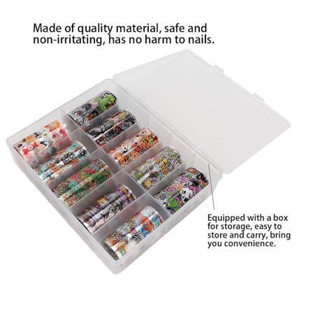 10 stk Utsøkte Neglekunst Klistremerker Festivaltema Mønsteroverføringsklistremerker (Halloween Type)