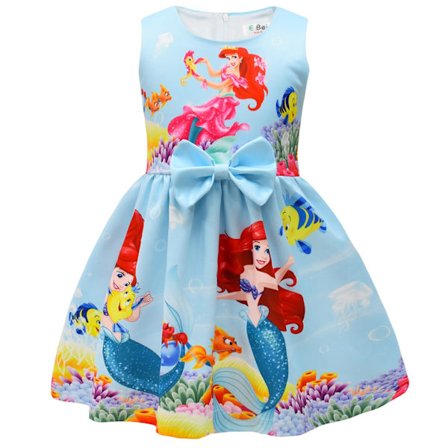 Girls Cosplay Dress Bowknot Dress Christmas Halloween Party blue 130cm