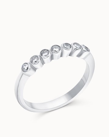 syvstenring Lykke 950 Platin 7x0.07 Carat - Forlovelsesringe & Vielsesringe hos Vanbruun