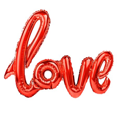 Foliopallo "Love" punainen