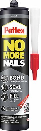 PATTEX Fugelim Bond-Seal-Fill Grå 280ml