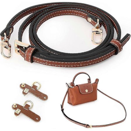 Skulderrem til Longchamp taske, Skulderrem til taske, med 2 skulderrem-adaptere, Skuldertaske rem, Justerbar skulder SZRH A-F