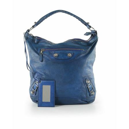 Balenciaga Vintage, Shoulder Bags Blauw, Dames, Maat:ONE Size,leer