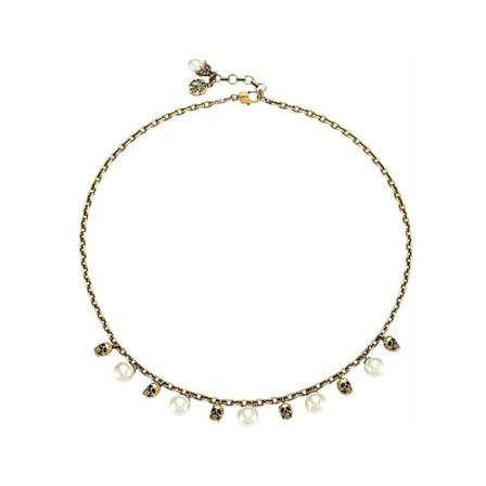 Alexander McQueen, Other Materials Necklace Geel, Dames, Maat:ONE Size