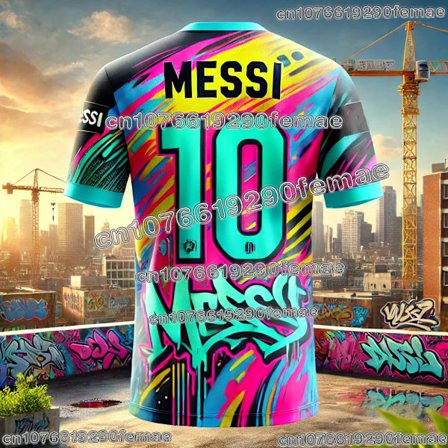 Sommer Ny MESSI Graffiti Sports T-shirt Mænd Kvinder Fodbold Fan Trøje Daglig Træning Komfortabel Mode Casual Kortærmet Top