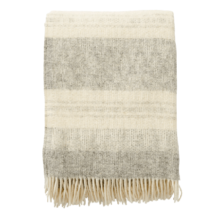 Klippan Freja ullpläd 180 cm Filtar & plädar Grå 130 x 200 cn