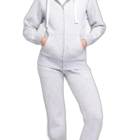 Ljusgrå hoodie med dragkedja och huva