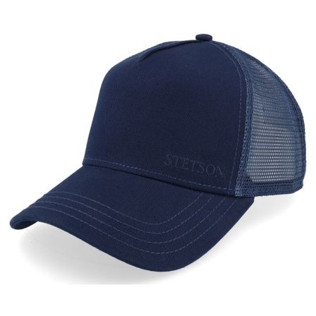 Stetson - Blå trucker Keps - Cotton Navy Trucker @ Hatstore