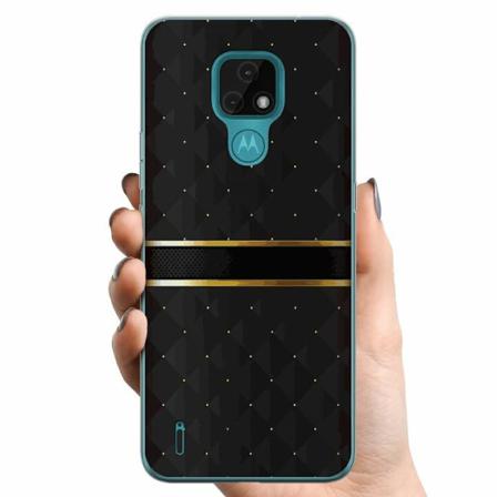 Motorola Moto E7 Tpu Mobilskal Golden Stripes