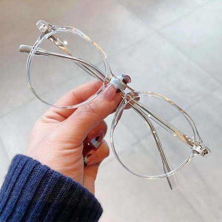 Anti-Blue Light Briller Oversized briller TRANSPARENT