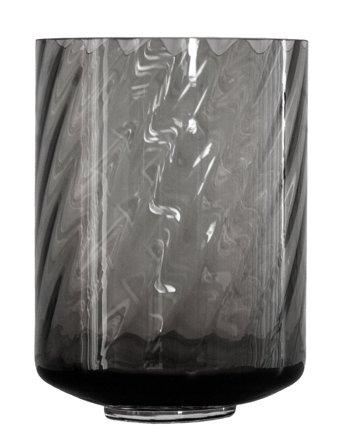 Specktrum Meadow Swirl Cylinder Vase W. Foot - Grey - 21 CM