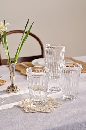 Jotex - Fremstillet Af Glas Og 4-pakning Gennemsigtig - STING - Køb Vandglas hos Jotex