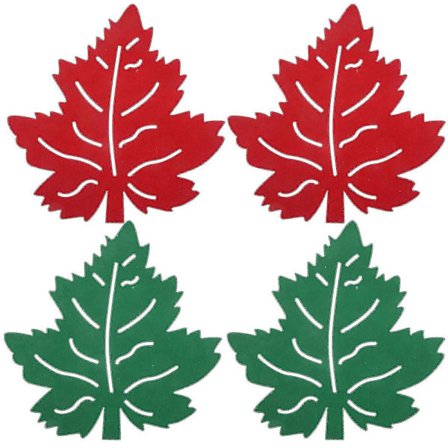 4 stk Bordbrikker Stoff Blader Brikker Varmeisolerende Sklisikre Tallerkenbrikker Assortert Farge