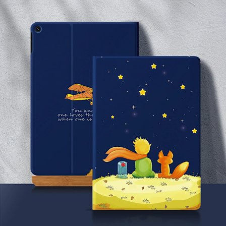 The Little Prince Fodral för iPad 9:e/ 8:e/ 7:e generationen 10,2 tums fodral, för MiNi 4/5/6 skydd, Auto Wake/Sleep-skydd