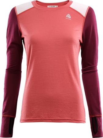 Aclima LightWool Reinforced Crew Neck Woman Women base layer tops Red XS