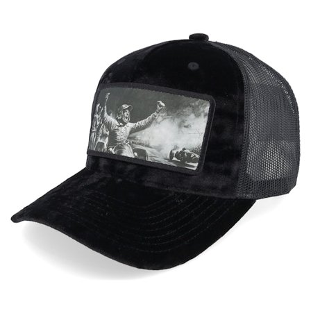 Calza Pennello - Black - trucker - Cap - Celebrating Racing Victory Velvet Black A-Frame Trucker - Hatstore