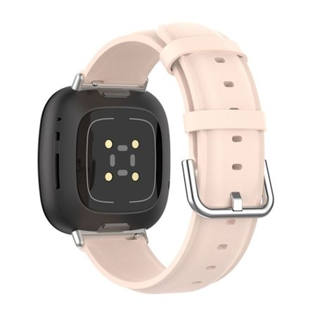 Fitbit Sense 2 / Versa 4 / 3 klockarmband i äkta läder - Rosa