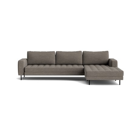 Rouge XL chaiselong sofa, Skyland Lysegrå, højrevendt - 310x185x89cm - Blød/Medium siddekomfort, vendbare ryghynder & pulverlakerede metalben - Nem 