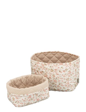 Cam Cam Copenhagen Quilted Storage Basket, Set Of Two - Ocs - Pink - ONE SIZE