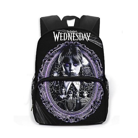 Barn Wednesday Addams Ryggsäck Student Skola Ryggsäck Wednesday Väska Ryggsäck Skolväska Bokväska