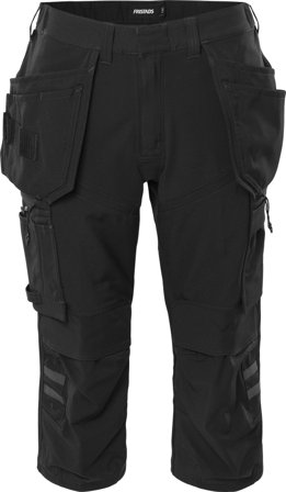 Fristads 2600 GLWS Piraattihousut musta C56, Vaatteet