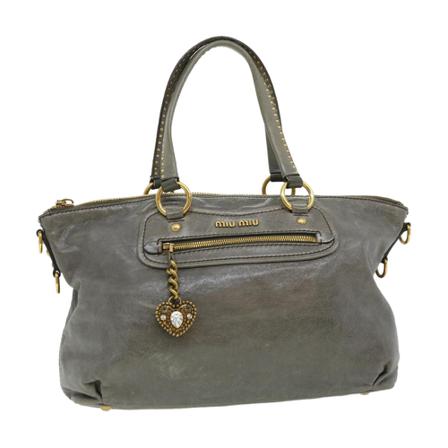 Miu Miu Pre-owned, Tote Bags Grijs, Dames, Maat:ONE Size