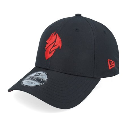 New Era - Musta adjustable Lippis - Grime 9FORTY Black/Scarlet Adjustable @ Hatstore