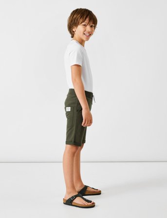 name it Nkmvermo Long Swe Shorts Unb F Noos - Green - 146