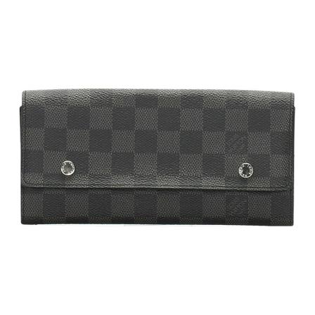 Louis Vuitton Vintage, Pre-owned Damier Portefeuille Long Modulable Wallet Zwart, Dames, Maat:ONE Size