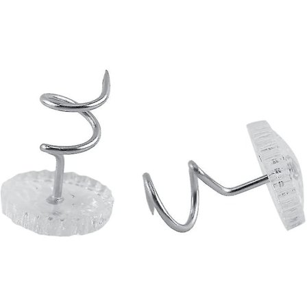 Soffa Fastspännare Vridstift Plåtklämma Transparent Huvud Glidskydd Fastspännare (transparent) (2-pack)