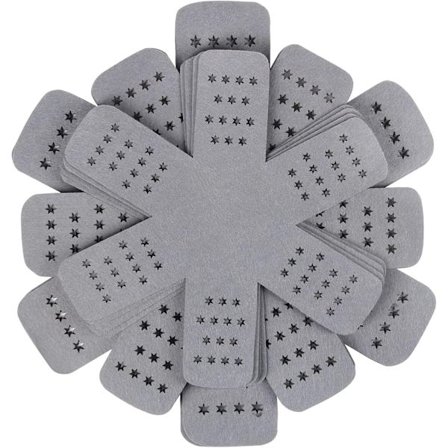 Grydebeskyttere, Større & Tykkere Grå Pandebeskyttere med Stjerner, Sæt med 12 og 3 Forskellige Størrelser, Pandeopdelere & Pandebeskyttere