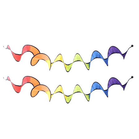 2 stk. Vindspinner i stoff, fargerik roterende vindmølle, hengende spiralvindspinner, dekorasjon for campingområde, hage, plen og camping