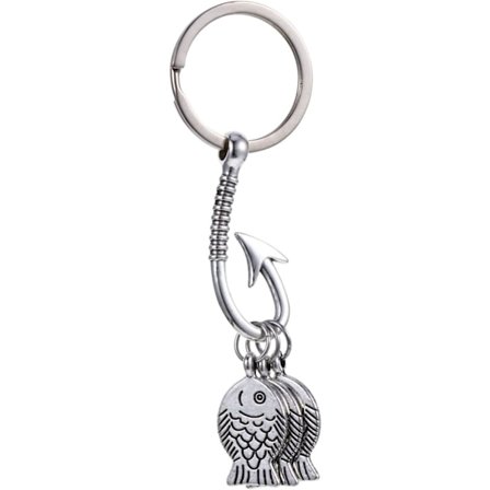 1 stk. fiskekrog nøglering fiskeri nøglering til mænd fiskekrog nøglering mænd nøglering papa nøglering fisk nøglering nøglering vedhæng mand 