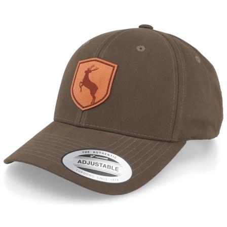 Hunter - Hnědý adjustable Kšiltovka - Deer Emblem Patch Waxed Brown Adjustable @ Hatstore