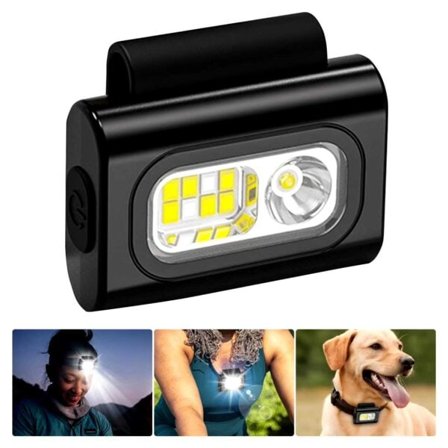 Hodelykt med klips, hodebånd - Clip On Hodelykt for løping Festet til lue, genser, hund