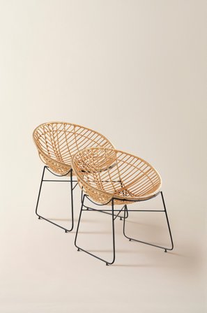 Jotex - Stol 2-pk Natur - KASAI - Kjøp Loungestoler hos Jotex