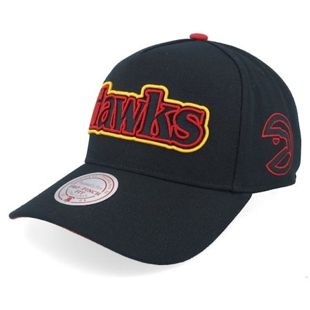 Mitchell & Ness - NBA Musta adjustable Lippis - Atlanta Hawks Class Act Pro Hwc Black A-frame Adjustable @ Hatstore