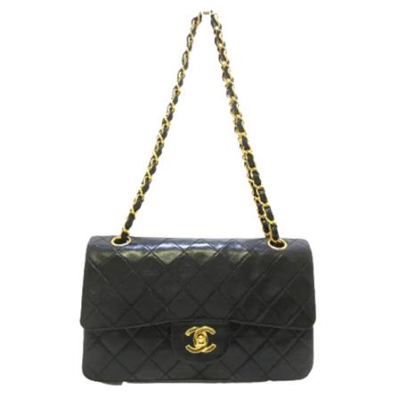 Chanel Vintage Pre-owned Læder chanel-tasker Sort, Dame Vintage Tasker, Størrelse: ONE Size