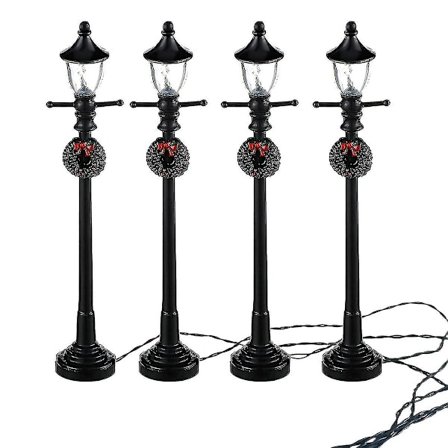 4 stk. Mini gadelampe til gør-det-selv sti