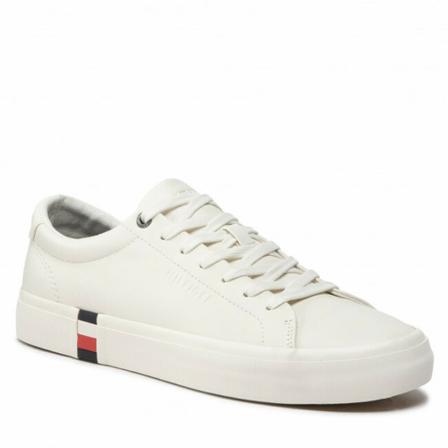 Tommy Hilfiger, Sneakers Wit, Heren, Maat:44 EU,leer