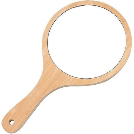 Frisörspegel Handhållen Rund Spegel Med Trähandtag Rund Träspegel Salong Rund Träspegel Sminkspegel För Smink Hår