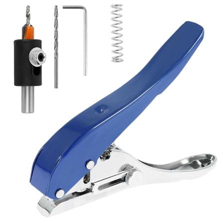 Manuell kantbåndhulltang 8mm hullkortstansingsverktøy for plastplate fotopapir Pvc Abs-åpner spikerhulltang