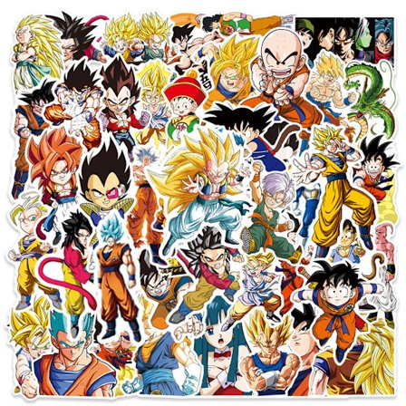 50 stk. Dragon Ball Goku graffiti klistermærker vandkop notesbog