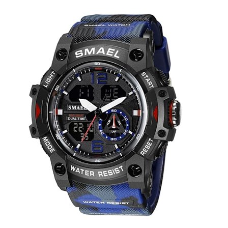 Kello Quartz Rannekello Urheilu 50M Vedenkestävä Herätyskello Valo Analoginen Digitaalinen Miesten kellot 8007 Miesten kellot Digitaalinen