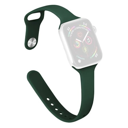KALEBOL Silikonarmband Apple Watch Series 10 42mm ersättningsarmband - Svartaktig Grön
