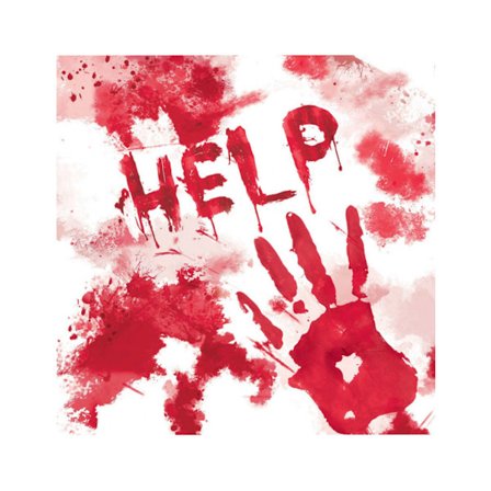 Pakke med 20 Blodige Halloween Servietter