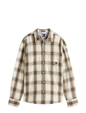 Tommy Jeans Tjm Rlx Check Brushed Os Ext - Cream - L