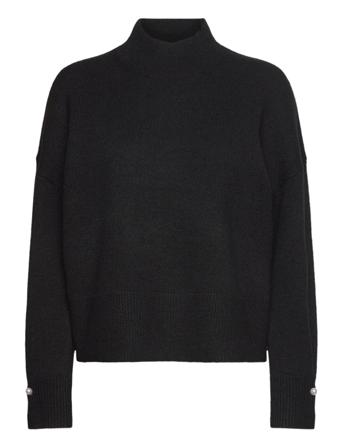 Kezia Pearl Cuff Detail Jumper Black French Connection