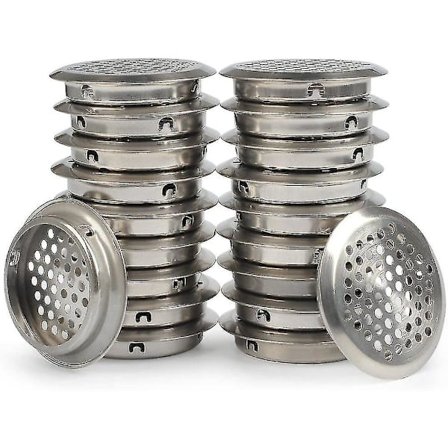 50 stk. Ventilationsgitter Rustfrit Stål Ventilationshul